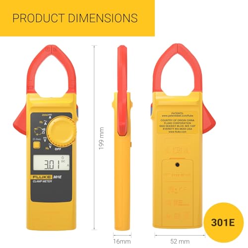 FLUKE 301E – 1000A AC/DC - SLIM & COMPACT CLAMP METER (with TL-75 Test Leads Set) - Image 2