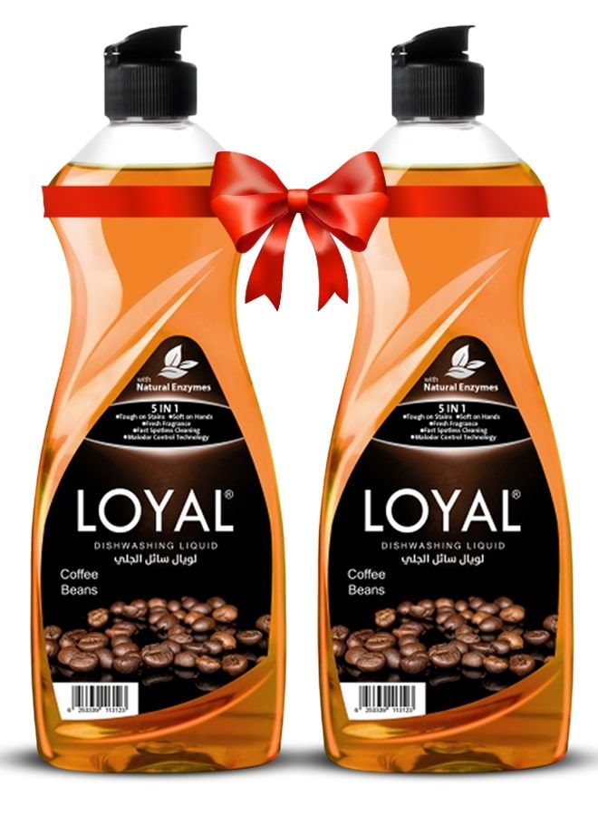 Loyal Dishwashing Liquid Coffee Beans with Natural Enzymes 2x700 ml - Image 1