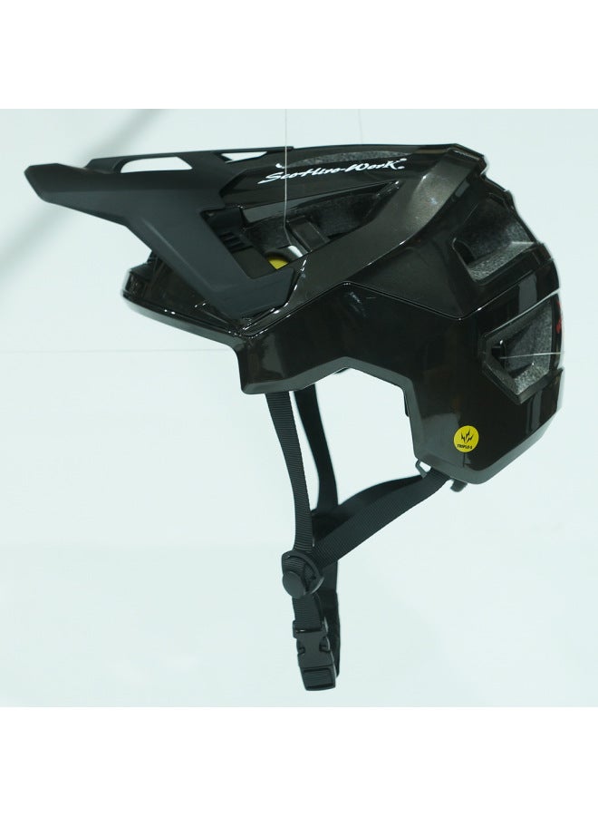 Metallic Titanium Color Triple-s System Mountain Bike Dh Downhill Bmx Ultralight Am Off-road Scorpio Cross-country Helmet Full Helmet Riding Helmet