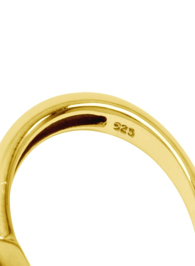 Silvershake 5MM Created Cushion Shape Blue Sapphire 18K Yellow Gold Plated 925 Sterling Silver Stackable Bezel Set Solitaire Ring September Gemstone Birthstone Jewelry for Women Size 6 - Image 5