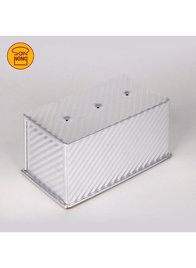 Sanneng 450g Toast Bread Mold With Lid Household Golden Corrugated Toast Box Baking Utensils SN2048-Color:SN2054 Golden Corrugated Body - Image 3