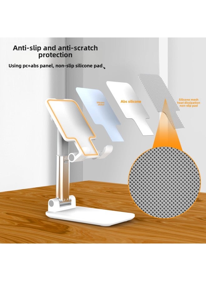 Mobile Phone Stand Desktop Folding Portable Lifting Lazy Live Phone Tablet Universal Stand Gift Logo Tablet-Color:T9 Space Black Weight Version - Image 3