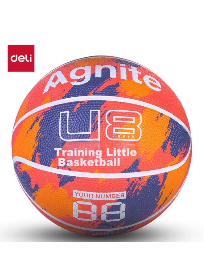 Deli Children's Basketball, Size 4, Rubber Foam, Wear-resistant, Elastic, Easy To Control, Orange - Image 3