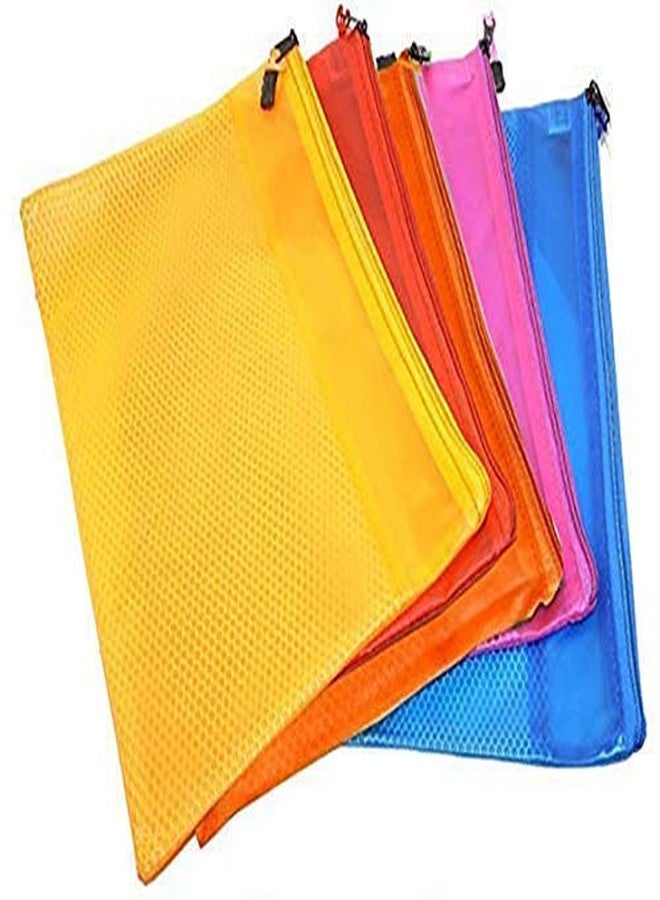 KANABEE Large Size Document Zip Bag/Pouch 12 inch *18 inch | Multicolour - A4, Pack of 25 Pices - Image 1
