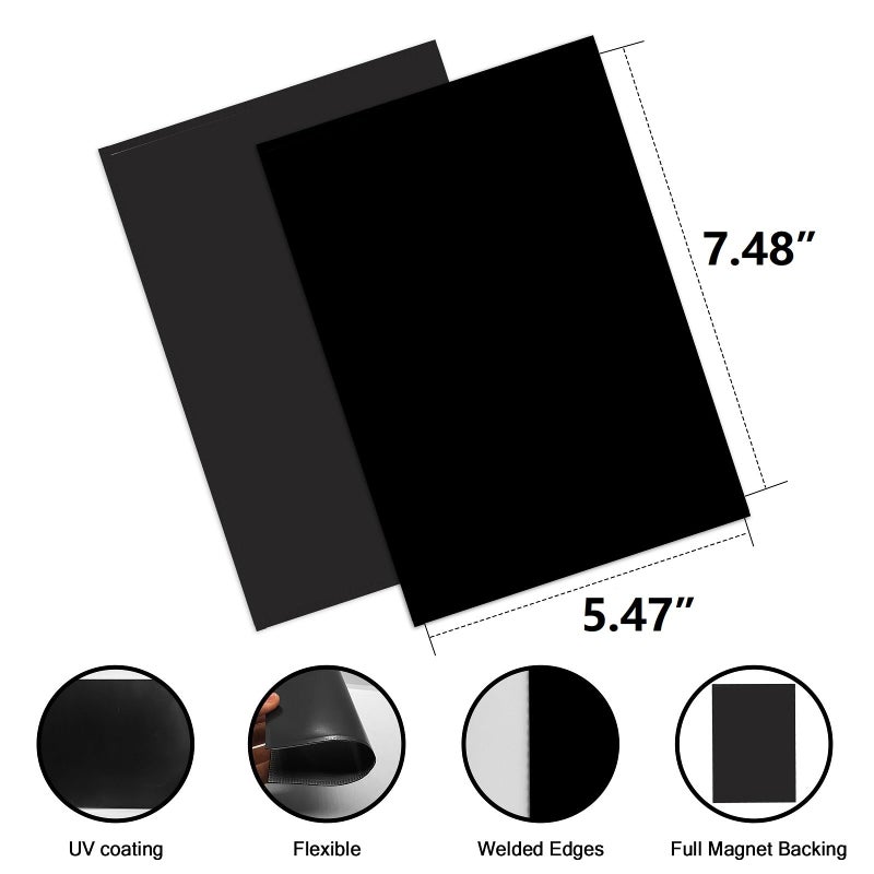 CHUNNIAO 5X7 Magnetic Picture Frame for Fridge-20 Pack Black Magnets Photo Sleeves - Image 3