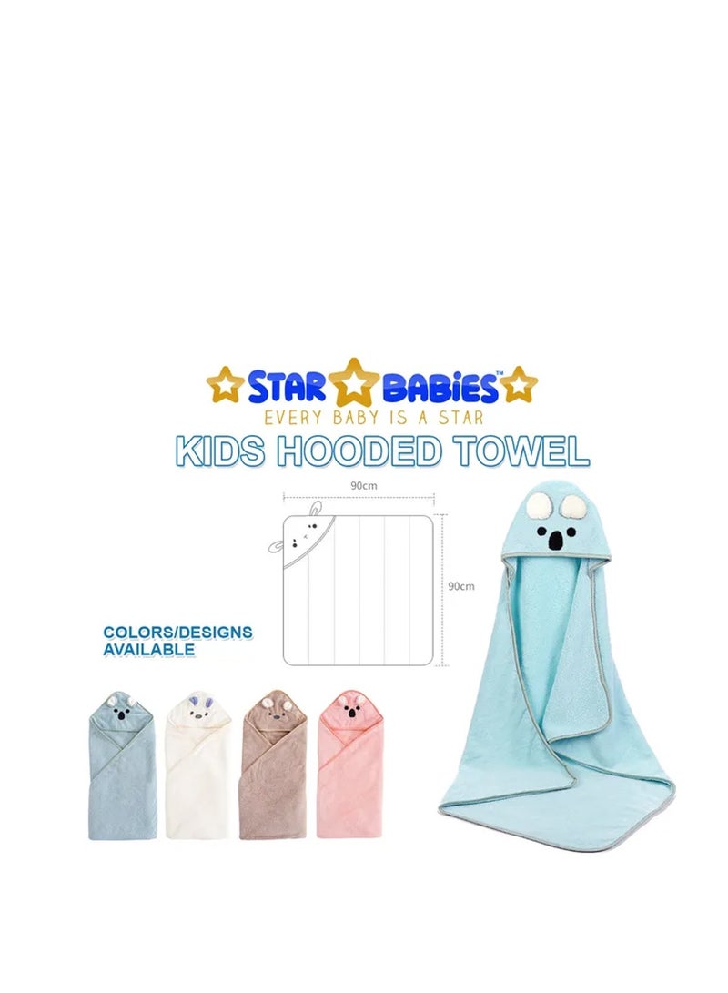 Star Babies -Combo Pack (Microfiber Hooded Towel with Reusable Changing mat Printed Blue) - Blue - Image 3