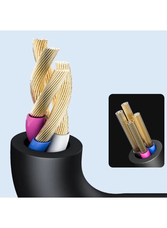 A.M 2 in 1 USB Dual Type C Cable Splitter Mobile Phone Charging Cable Portable - Image 2
