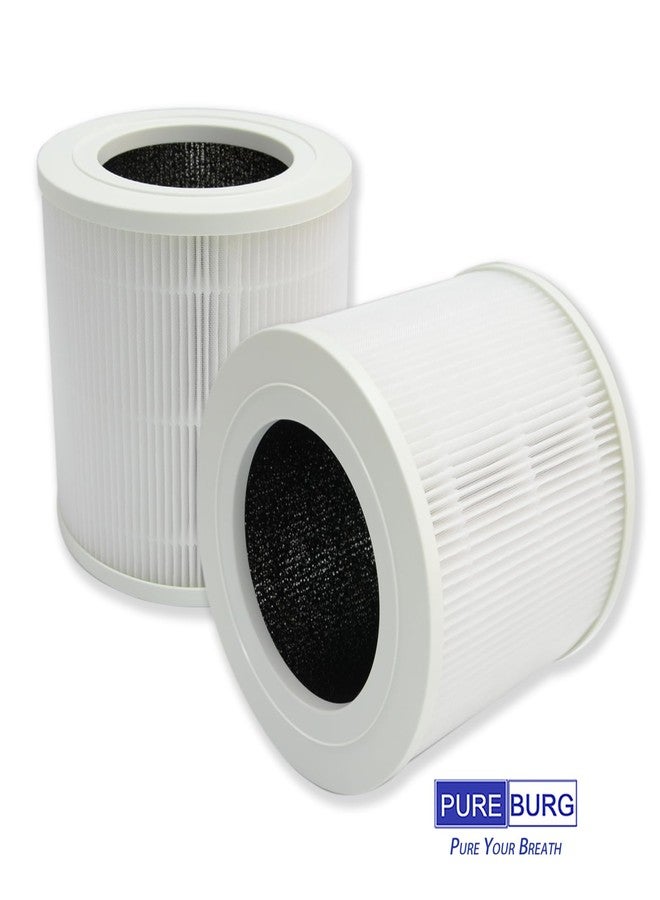 PUREBURG فلاتر بديلة من بيوربيرغ BAP10-HF متوافقة مع جهاز تنقية الهواء باجوت BAP10، عبوة من قطعتين، فلتر H13 HEPA رباعي المراحل، فلتر كربون نشط، تنقية هواء 2 في 1 - Image 5
