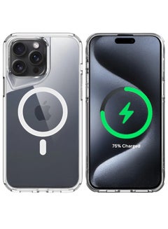 Gear4 iPhone 14 Pro Shockproof Magnetic Protection Cover Supports Wireless Charging MageSafe, Clear  - Image 2