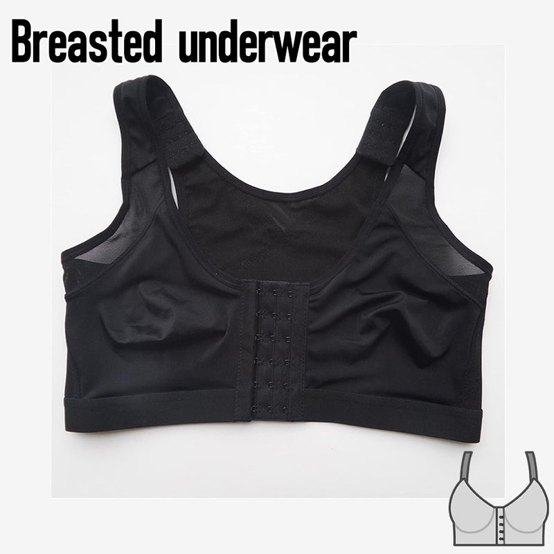 Front-Breasted Sports Underwear Shockproof High-Strength One-Piece Wearable Beauty Back Fitness Yoga Plus Size Vest Bra - Image 3