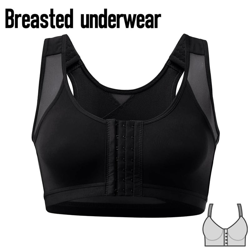 Front-Breasted Sports Underwear Shockproof High-Strength One-Piece Wearable Beauty Back Fitness Yoga Plus Size Vest Bra - Image 4