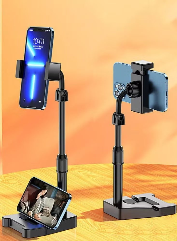 PINKSAMA Live streaming selfie dual-camera positioning support frame with rotation and adjustable height for mobile phone holder - Image 1
