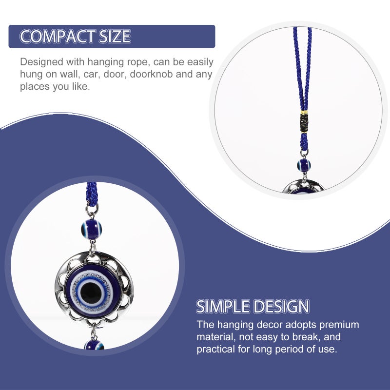 5pcs Evil Eye Hanging Decors Hanging Turkey Evil Eye Charms Car Hanging Adorns - Image 3