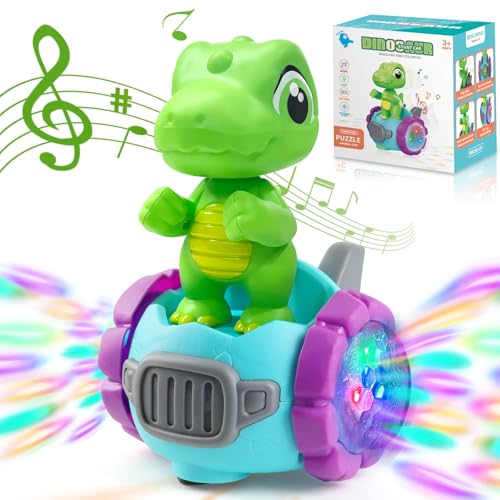 Beria Dinosaur Robot Car Toy with Lights Music Toddler Toys 13 Dinosaur Universal Cars Toys for 3 Year Old Boys Ages 24 Gifts for 13 4 5 6 7 Year Old Birthday Christmas - Image 1
