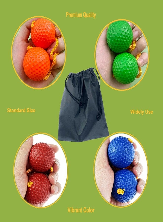 Kasteco 12 Pack Ladder Balls Ladder Toss Balls Ladder Ball Replacement Balls with Storage Bag for Toss Match (red Blue Orange Green) - Image 4