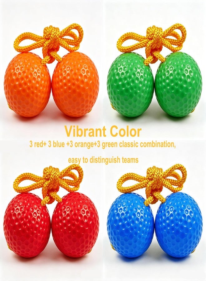 Kasteco 12 Pack Ladder Balls Ladder Toss Balls Ladder Ball Replacement Balls with Storage Bag for Toss Match (red Blue Orange Green) - Image 3