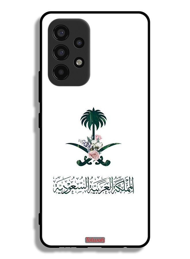 Tolwak Samsung Galaxy A53 5G Protective Case Cover Kingdom Of Saudi Arabia Sign Of Flowers - Image 1