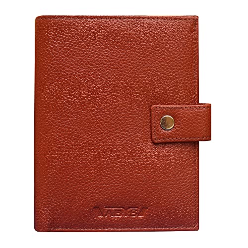 ABYS Genuine Leather Tan Card Holder||ATM Card Holder||Passport Holder||Passport Cover||Wallet||Debit Card Holder for Men and Women - Image 1