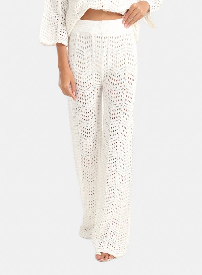 Carina Fishnet Cotton Beach Pants - Image 1