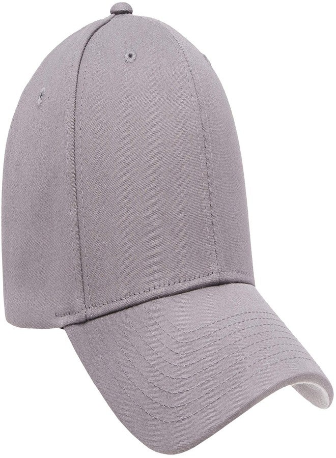 Flexfit Unisex Cotton Twill Fitted Baseball Cap, Grey, Large-X-Large - Image 3