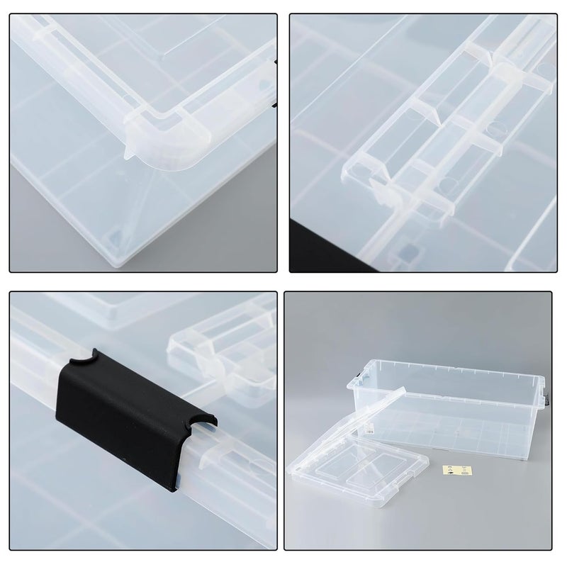 Kuber Industries Kuber Industries Large Capacity Underbed Storage Box with Lids and Wheels Dustproof Stackable Rectangular Storage Box Multipurpose Organizer for ClothesToys 49L  - Image 5