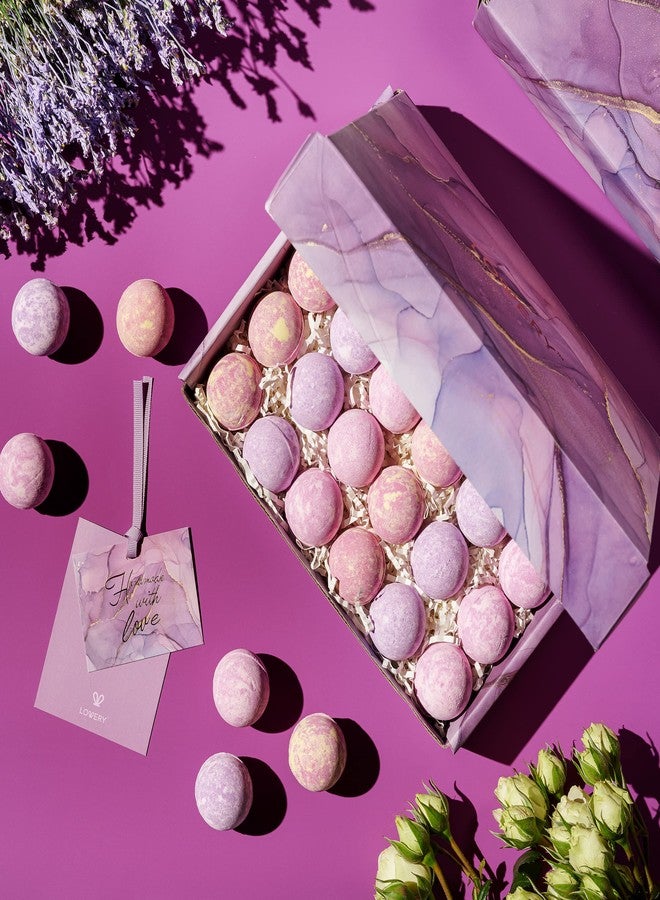 LOVERY Bath Bombs Gift Set, 30pc Lavender Bath Bombs for Women, Mom, Men Natural Spa Bubble Bath Bomb, Shower & Bath Accessories for Women, Bath Gift for Birthday, Pampering Relaxing Aromatherapy - Image 5