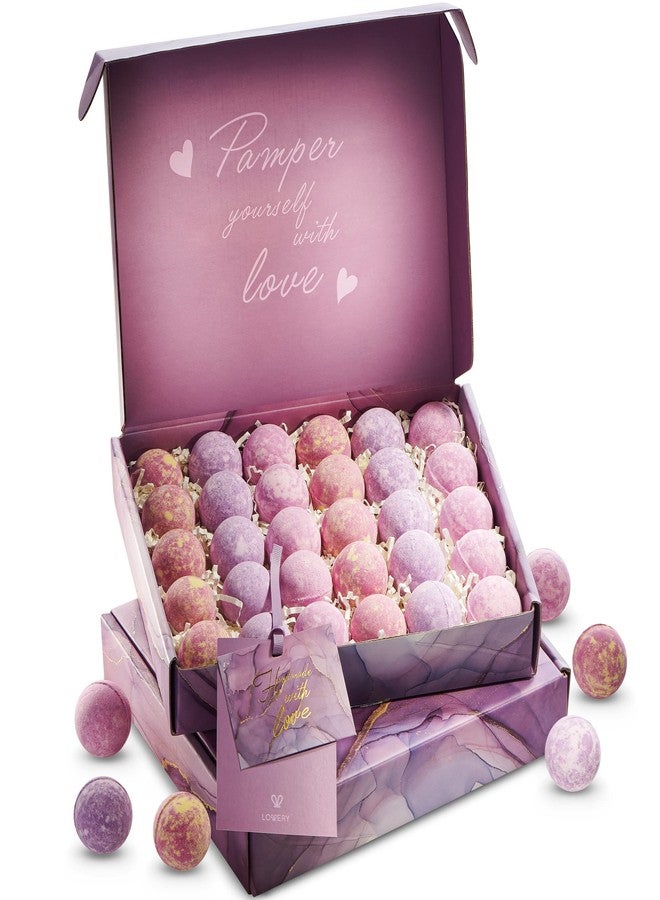 LOVERY Bath Bombs Gift Set, 30pc Lavender Bath Bombs for Women, Mom, Men Natural Spa Bubble Bath Bomb, Shower & Bath Accessories for Women, Bath Gift for Birthday, Pampering Relaxing Aromatherapy - Image 1