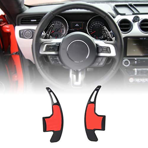JeCar Steering Wheel Shift Paddle Extension for Ford Mustang 2015-2018 Interior Accessories (Black) - Image 1