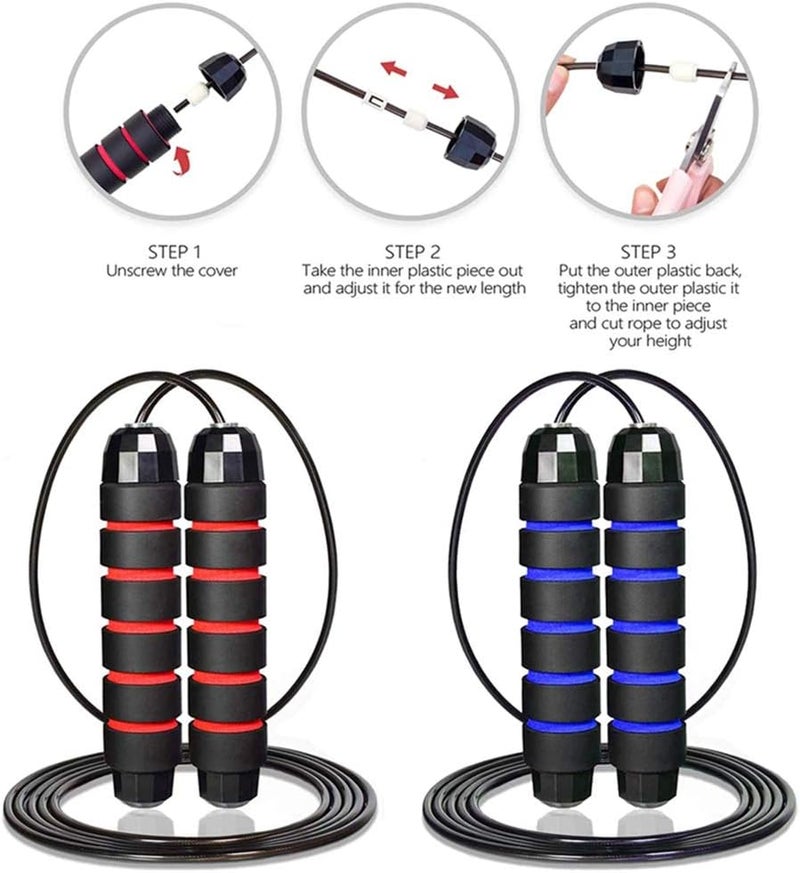 Redify Jump Rope,Jump Ropes for Fitness for Women Men and Kids,Speed Jumping Rope for Workout with Ball Bearings,Adjustable Skipping Rope for Exercise&Slim Body at Home School Gym - Image 5