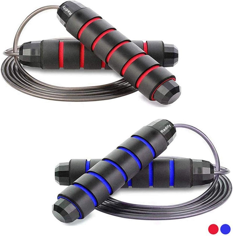Redify Jump Rope,Jump Ropes for Fitness for Women Men and Kids,Speed Jumping Rope for Workout with Ball Bearings,Adjustable Skipping Rope for Exercise&Slim Body at Home School Gym - Image 1