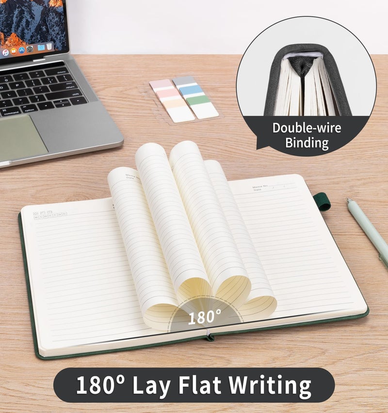 Alkalo Lined Journal Notebook For Women Men  A5 Hardcover Leather Journals For Writing  200 Pages Thick Paper  Daily Journal Notebook For Work  School  Note Taking  Business  Travel  College Ruled - Image 5