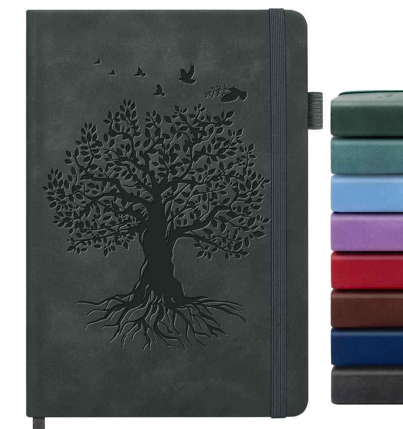 Alkalo Lined Journal Notebook For Women Men  A5 Hardcover Leather Journals For Writing  200 Pages Thick Paper  Daily Journal Notebook For Work  School  Note Taking  Business  Travel  College Ruled - Image 1