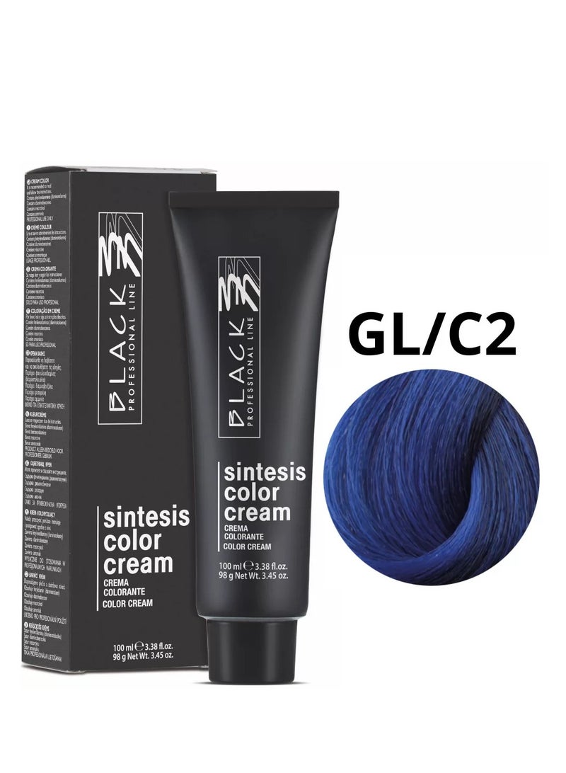 Black Professional Line Sintesis Cream Ocean Blue GLC2 - Intense Hair Colour for Glamorous Looks - Image 1