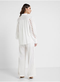Khizana Laser Cut Out Shirt & Pant Set  - Image 2