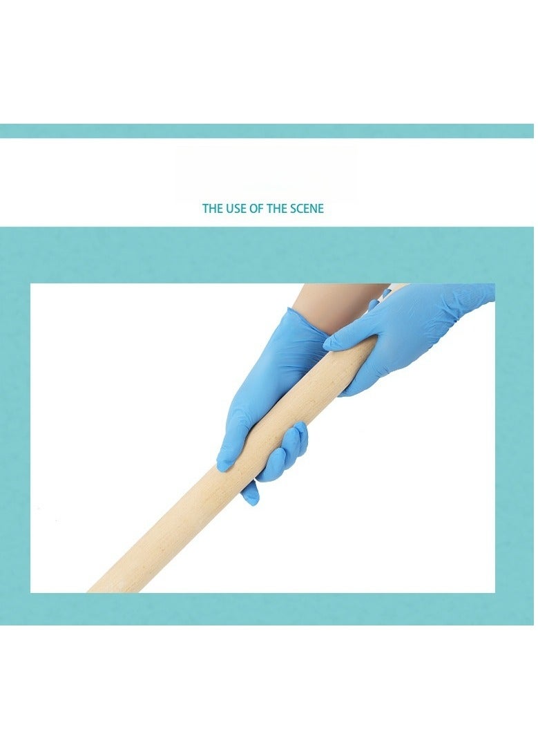 قفازات مطاطية واقية عالية المرونة من النتريل الأزرق للاستخدام مرة واحدة، مناسبة للطعام، 100 قطعة/صندوق، مقاس صغير - Image 2