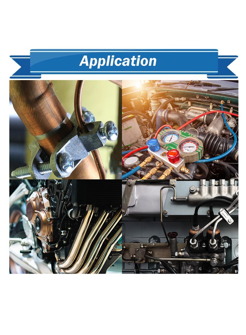 SYOSI 1/4 Brake Line - Upgraded 25 Ft, Of 1/4 Flexible Copper Coated Brake Line Tube Roll, 25 Ft. Roll 1/4 Copper Tubing for Automotive (Includes 16 Inverted Flare Fittings) - Image 1