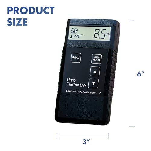 Lignomat BW Dual Depth Moisture Meter Concrete Moisture for Home Floor Inspection, Flooring, Woodworking & Water Damage - Humidity Detection & Moist Meter for Wood, Floor, Furniture - Image 2