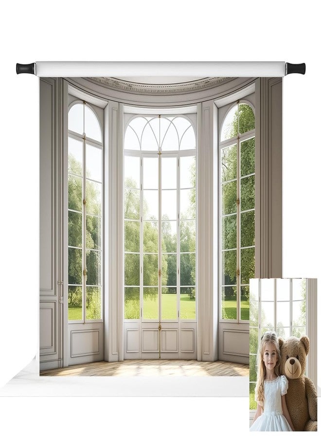 Kate 7x5ft Panel Windows Scenery Backdrop for Photography Indoor White Panel Windows Background Photo Studio Props - Image 1