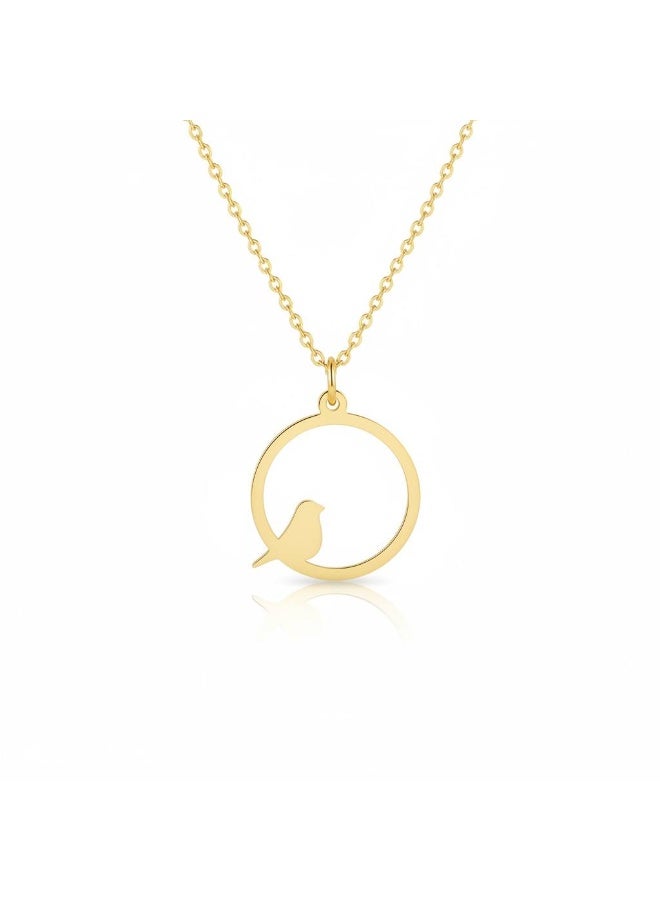 روبي آرت الذهب قلادة روبي آرت من الذهب الخالص عيار 18 قيراطًا للبنات - 0.98 جرام - Image 1