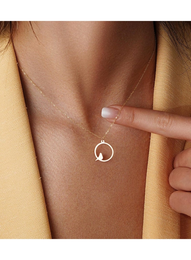 روبي آرت الذهب قلادة روبي آرت من الذهب الخالص عيار 18 قيراطًا للبنات - 0.98 جرام - Image 2