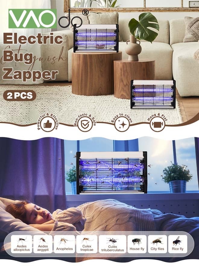 فاو دو مصيدة حشرات إلكترونية LED، مصيدة حشرات كهربائية مع جذب مزدوج للأشعة فوق البنفسجية، مصيدة ذباب عالية الجهد، مصيدة حشرات بعمر افتراضي يزيد عن 10 سنوات، مصابيح LED مضيئة، مصيدة حشرات قوية لغرفة النوم والشرفة والمرآب والفناء والمكتب - Image 2