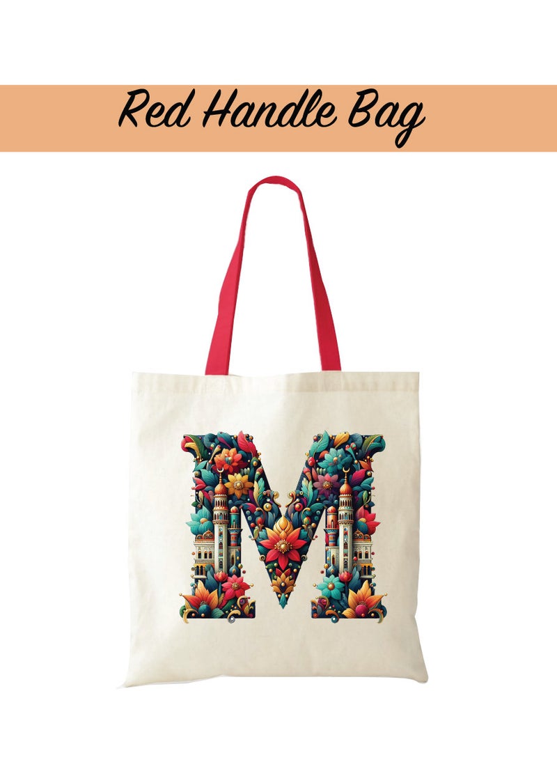 PRINTSHOP4ME Pack of 3 Initial Monogram Gift Set - Black Coffee Mug, Cosmetic Bag and Cotton Tote bag Set - Gift Set for Her - Perfect for Ramadan, School, Travel and Birthday Gift - Image 3