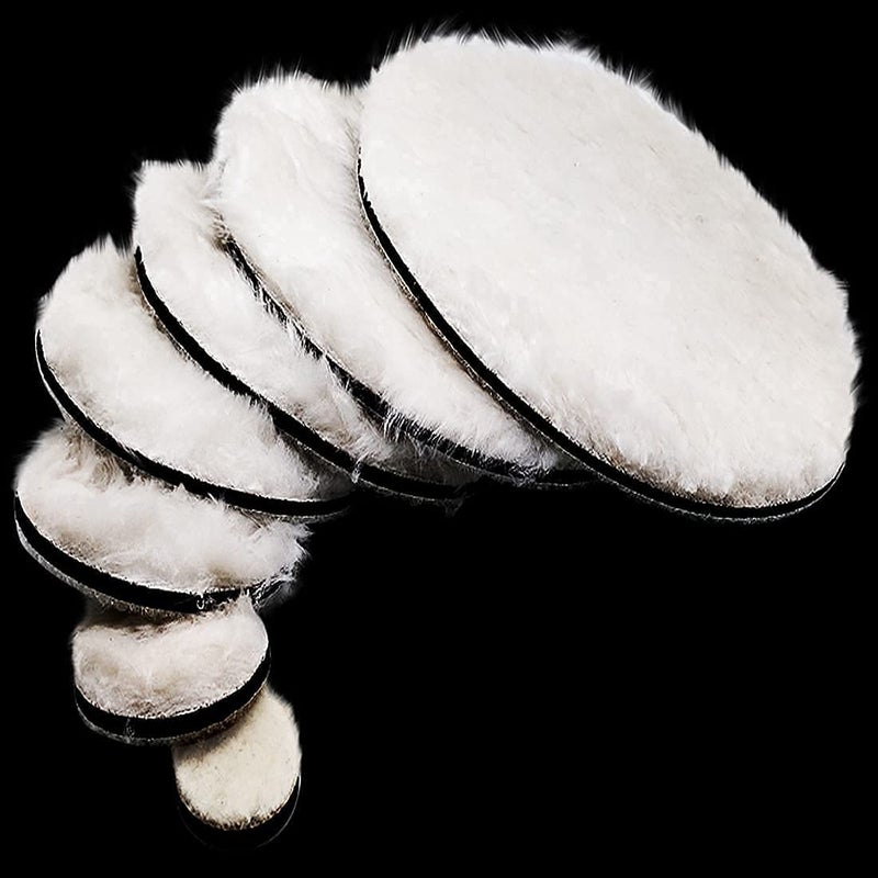 DIY Crafts DIY Crafts 5 Pcs, 4"inch Fur Felt Pad Only, Only Fur Wool Felt Pad For Your Kit Polishing Drill Buffing Felt Pads Waxing Sealing Glaze Finishing Glass S (5 Pcs, 4"inch Fur Felt Pad Only)  - Image 4