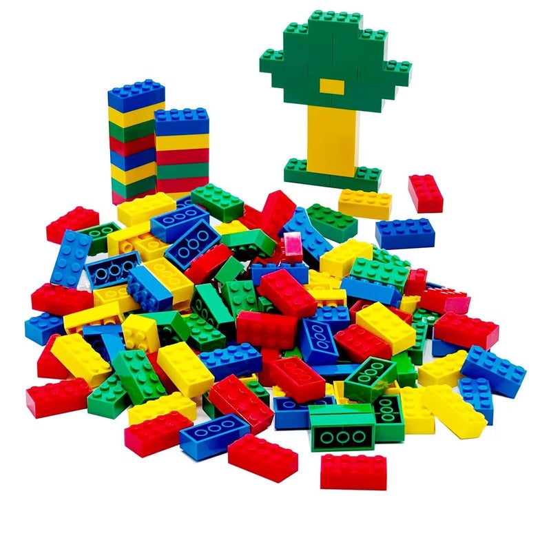 Taken All 120Pieces Classic Building Bricks Blocks Toy Set 2x4 MOC Building Basic Bricks Parts and Pieces Compatible with Major Brands Construction Toys for Kids 6 yr+ (Red, Yellow, Blue, Green) - Image 4