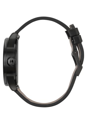 NIXON Sentry Leather A105001-00. All Black Men’s Watch (42mm All Black Watch Face/ 23mm All Black Leather Band), Black - Image 2