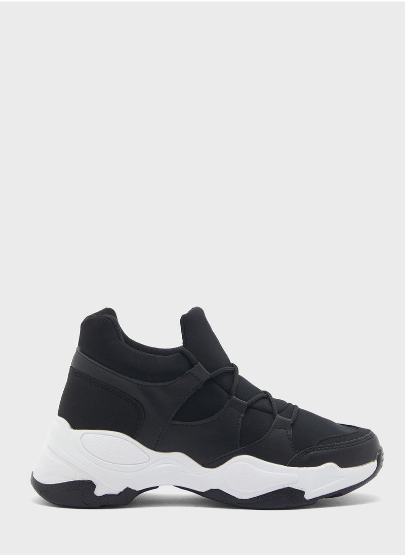 Ginger - Contrast Sole Lace Up Sneaker - Image 1