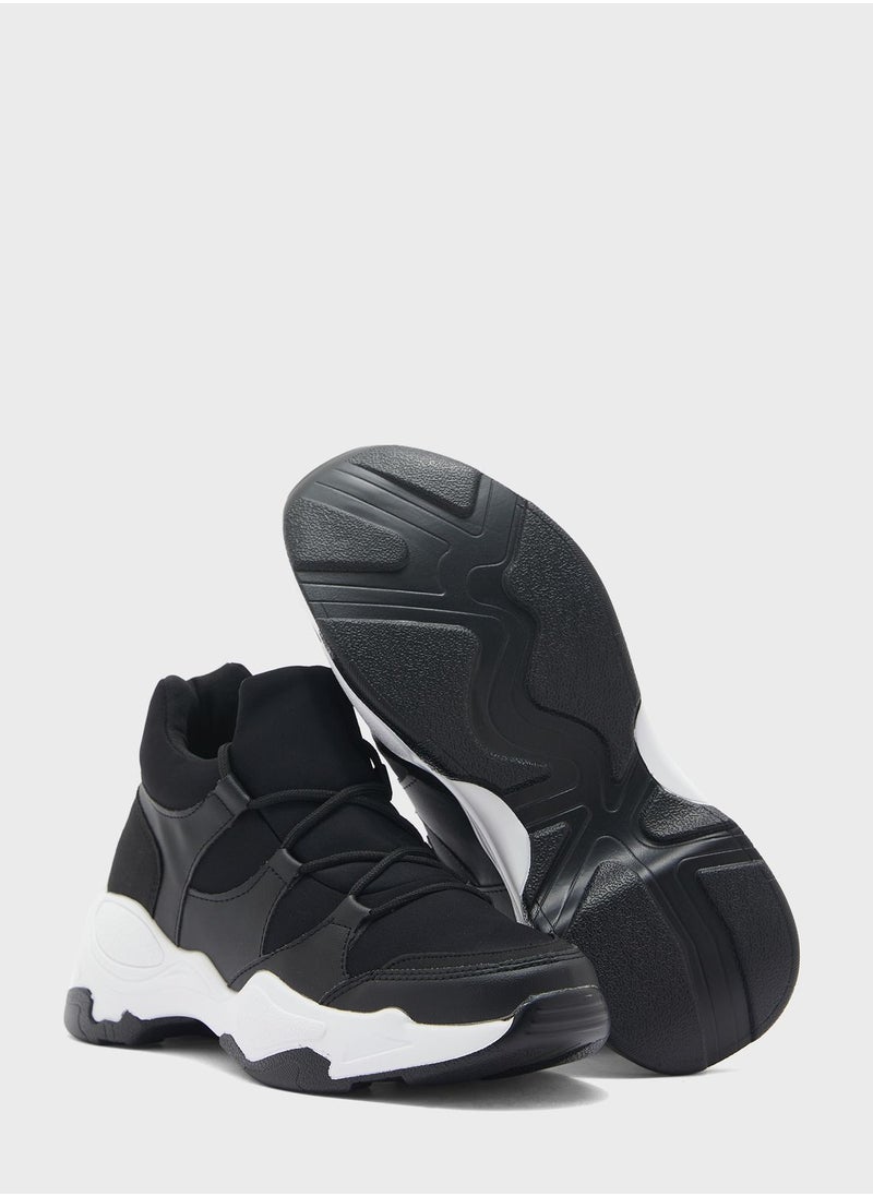Ginger - Contrast Sole Lace Up Sneaker - Image 1