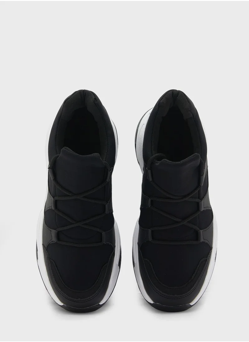 Ginger Contrast Sole Lace Up Sneaker