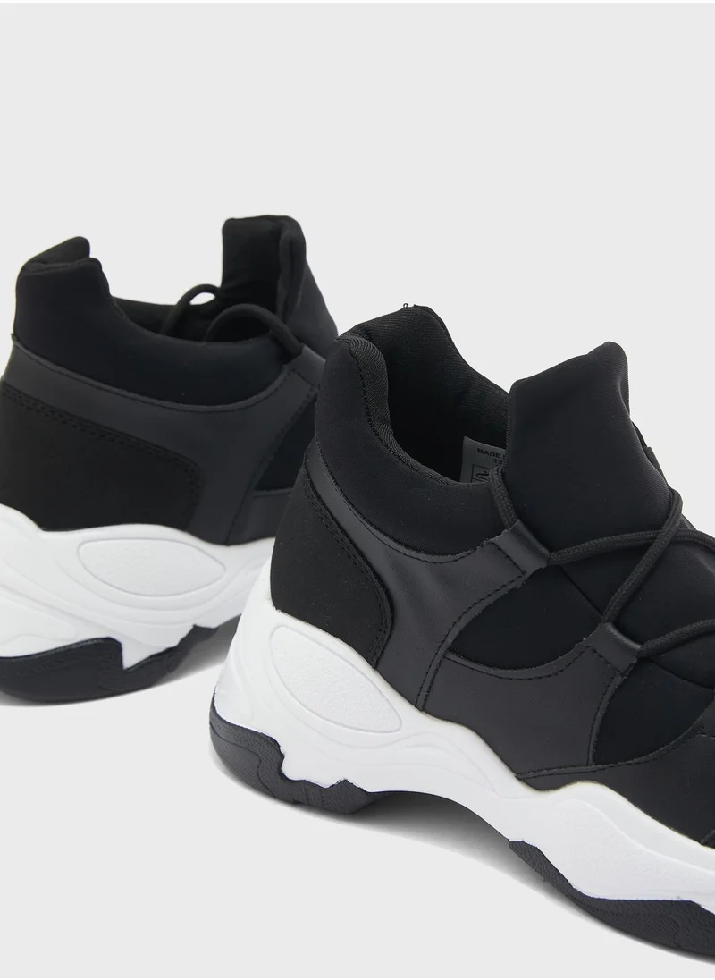 Ginger Contrast Sole Lace Up Sneaker