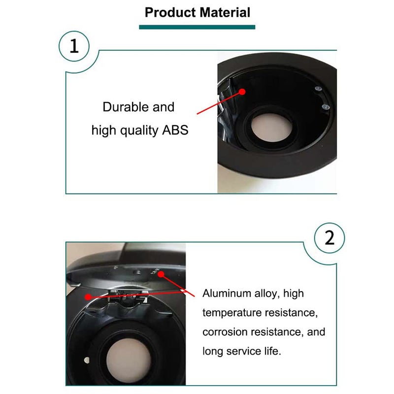 MOCW Fuel Filler Door 68250120AA Fuel Gas Cover Door Vapor Edition Matte Black Compatible with Dodge Challenger 2008-2023 - Image 3